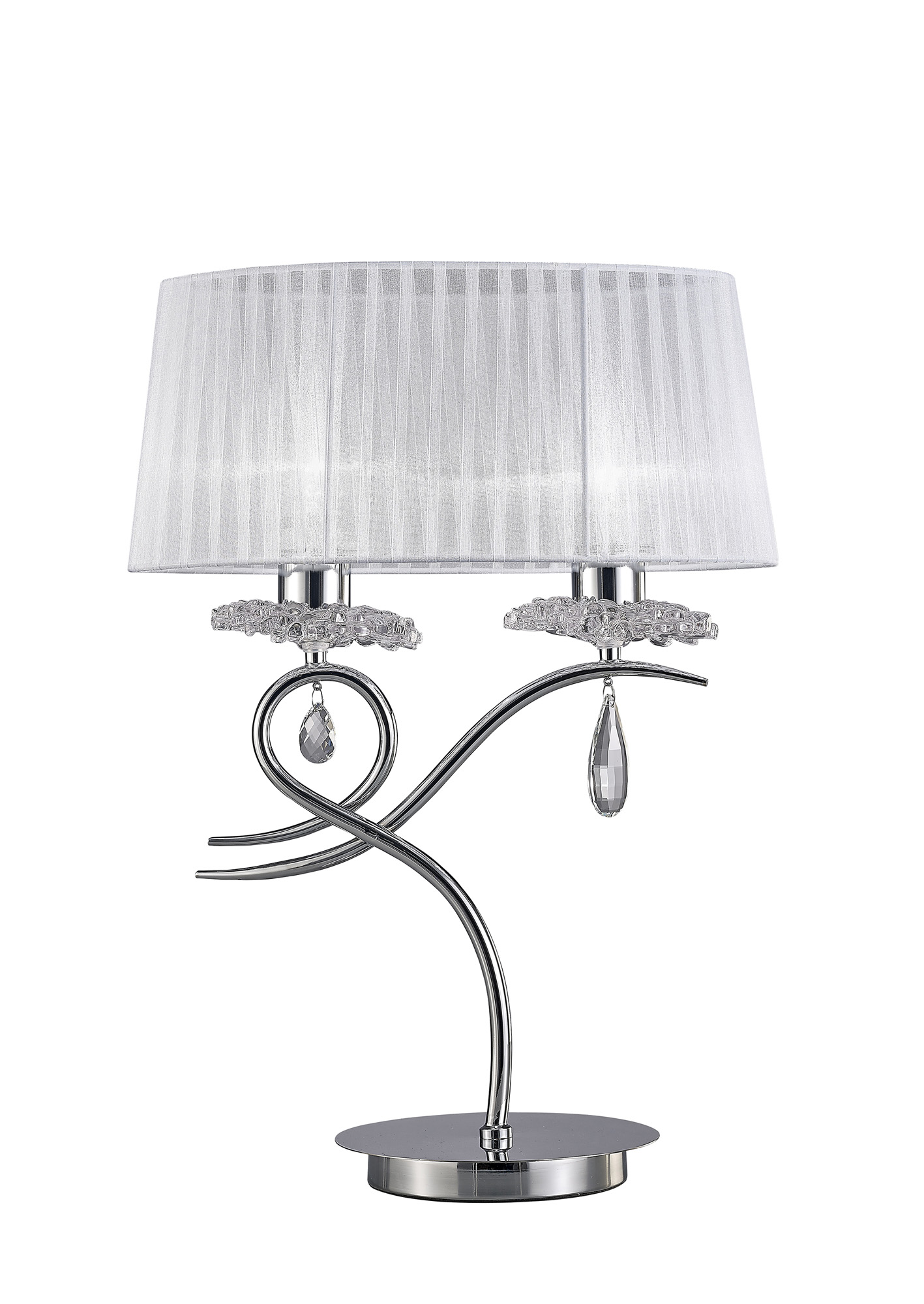 M5278  Louise Crystal 55cm 2 Light Table Lamp